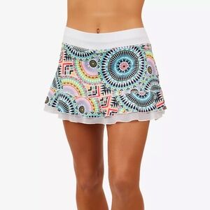 Sofibella Tropical Aloha Floral Tennis/Pickleball Skort, Size XS